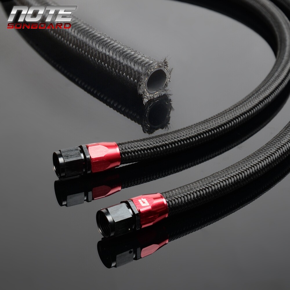 16.4FT AN6 Steel/Nylon 6AN Oil/Fuel line/Hose+Fitting/Hose End/Adaptor 5M