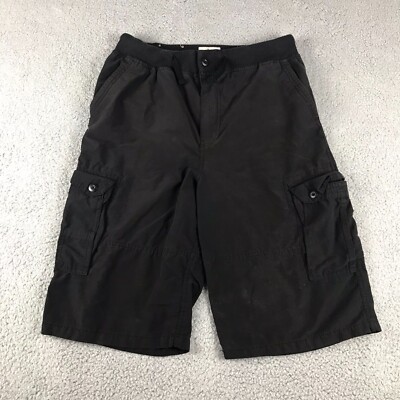 Urban Pipeline Cargo Shorts Youth Boys XL Black Below The Knee