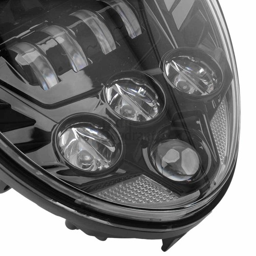 Black 60W LED Motorcycle Headlight Fit For Victory Cross Country Hammer 8-Ball - Picture 16 of 20
