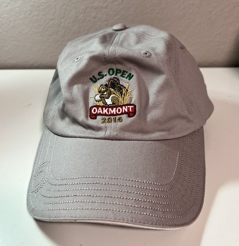 Gorra de golf US Open Oakmont con tirantes ajustable gris miembro de la USGA 2016 sombreros de colección