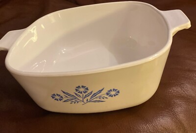 Rare Vintage 1966 Corning Ware Blue Cornflower P-1 1/2-B 1.5 QT Dish