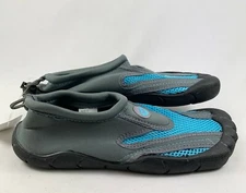 Easy USA Women's Wave Barefoot Water Shoes Grey/Blue Size 11