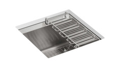 KOHLER 3671-NA 18" Single Basin 16 Gauge Stainless Steel Bar Sink