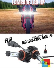 ⚡KIT LED H7 6000K CANBUS XENON 9800 HONDA CBR 500 R LUMEN REALI 2 Pezzi⚡