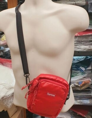 FW17 Supreme Umhängetasche Box Logo Cordura Stoff Rot 1L