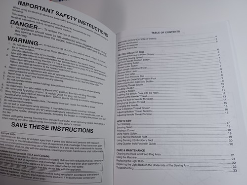 Singer S16 Instruction Manual for Sewing Machine - 第 4/9 張圖片