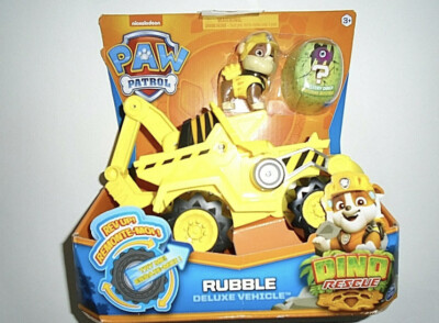 Nickelodeon Paw Patrol Rubble Deluxe Vehicle - Dino Rescue ''NEW'' 