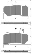 Brake Pads For Harley Davidson VRSCSE2 1250 Screamin Eagle V-Rod (CVO) 2006