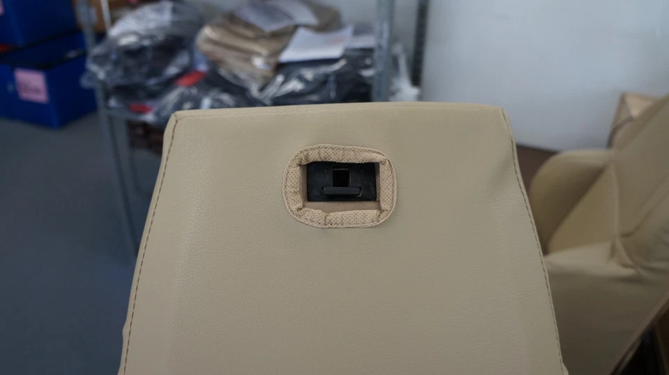 Par de fundas de asiento beige para Chevy Corvette C4 Type3 1984-1993 ajuste personalizado Foto 4 de 4