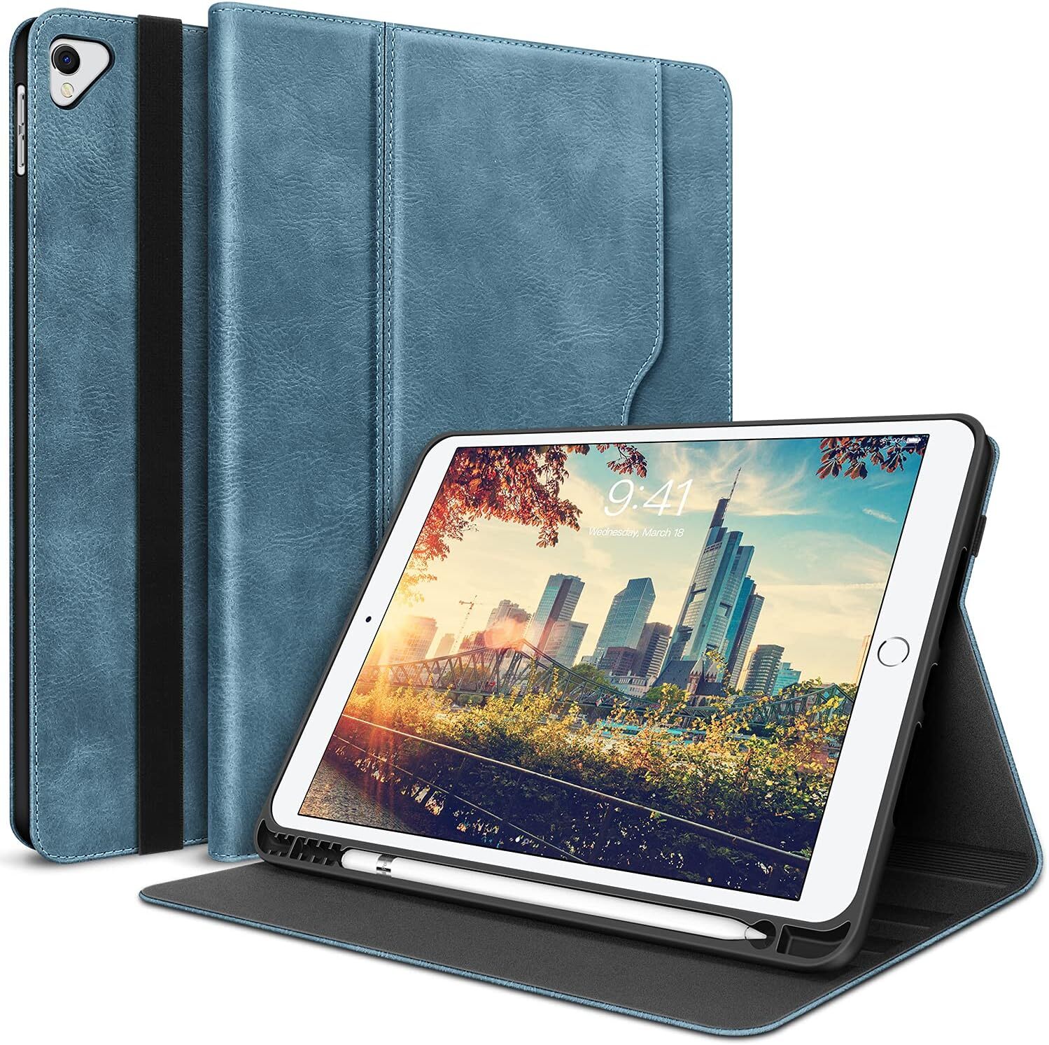 H HOLIMET Protective Case for iPad 9th/8th/7th Gen 2021 in Blue