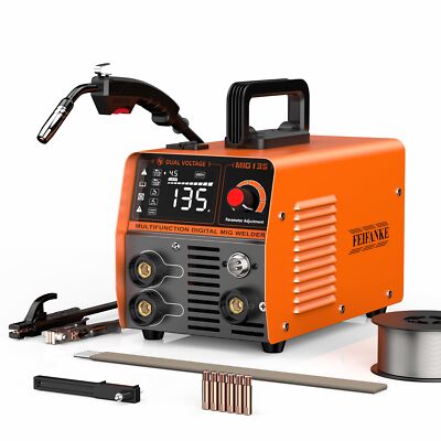 FEIFANKE Fülldraht Schweißgerät Ohne Gas 135A 230V 3 in 1 MIG/ARC/Lift TIG IGBT