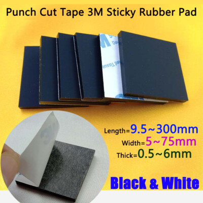 Punch Cut Tape Sticky Rubber Gasket 0.5mm~4mm Thick Anti-slip Shock Absorption