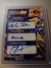 2025 Leaf Baseball Nation Walker Janek/Malcom Moore/Jacob Cozart Auto /8