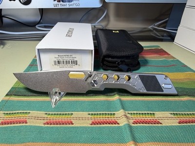 Artisan Beest Framelock Gray Titanium & CF Folding S35VN Pocket Knife 1878GGY