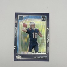 Drake Maye #229 Purple Shock Prizm (RC) 2024 Panini Donruss Optic - Rated Rookie
