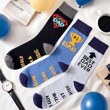 Moyel 3 Pairs Dad Gifts from Daughter Funny Socks Fathers Day Birthday Men 9-11