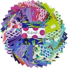 Floral Reef Mini 2.5" Charm Pack by Tula Pink for Free Spirit Fabrics