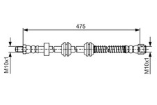 Bremsschlauch BOSCH 1 987 481 A01 für GL C292 KLASSE W166 GLE MERCEDES X166 GLS