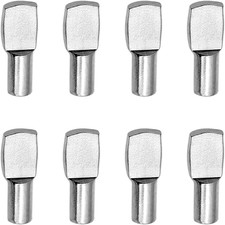 100 Pcs Shelf Pins, 5Mm Spoon Shape Nickel Plated Shelf Support Pegs for Bookshe