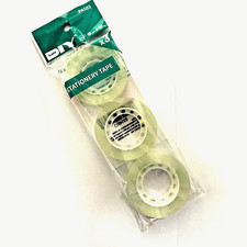Stationery Transparent Tape Clear Cellophane Sealing Sticky Adhesive Pack-of-3