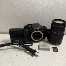 Canon EOS Rebel T2i Black 3" LCD 18MP FHD DSLR Camera with EF 75-300mm Zoom Lens