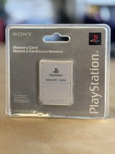 Official Sony PlayStation PS1 Light Gray Memory Card SCPH-1020 UHI OEM SEALED 