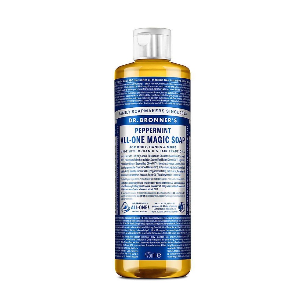 Dr Bronner Peppermint All-One Magic Soap 475ml Organic Liquid Soap