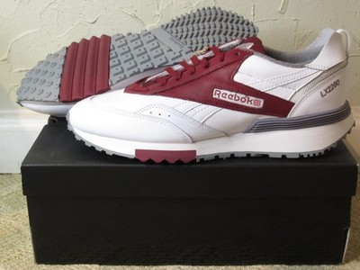 Mountain Research x Reebok LX2200 White Classic Burgundy Red Men's Size 10 NEW!