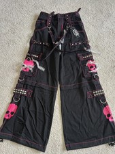 Tripp NYC Super Skull Pants Black/Pink - Goth, Mall Goth, Punk NWT Sz Small