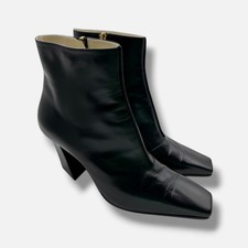 Bottega Veneta Women's Black Lewis Block Heel Booties Shoe Size 40