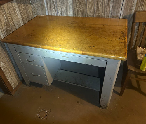 Hamilton Mid Century Industrial Tanker Desk