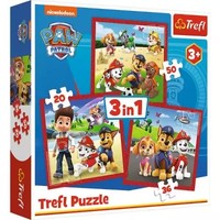 Trefl: Puzzle 3W1 - (20,36,50El.) - WesołE Pieski Psi Patrol - Trefl