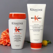 Kerastase Nutritive Bain Satin  & Lait Vital 250ml / 200ml Shampoo & Conditioner