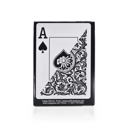 Copag 1546 Elite 100% Plástico Cartas Jumbo Índice Póker Tamaño Negro NUEVO - Imagen 5 de 10