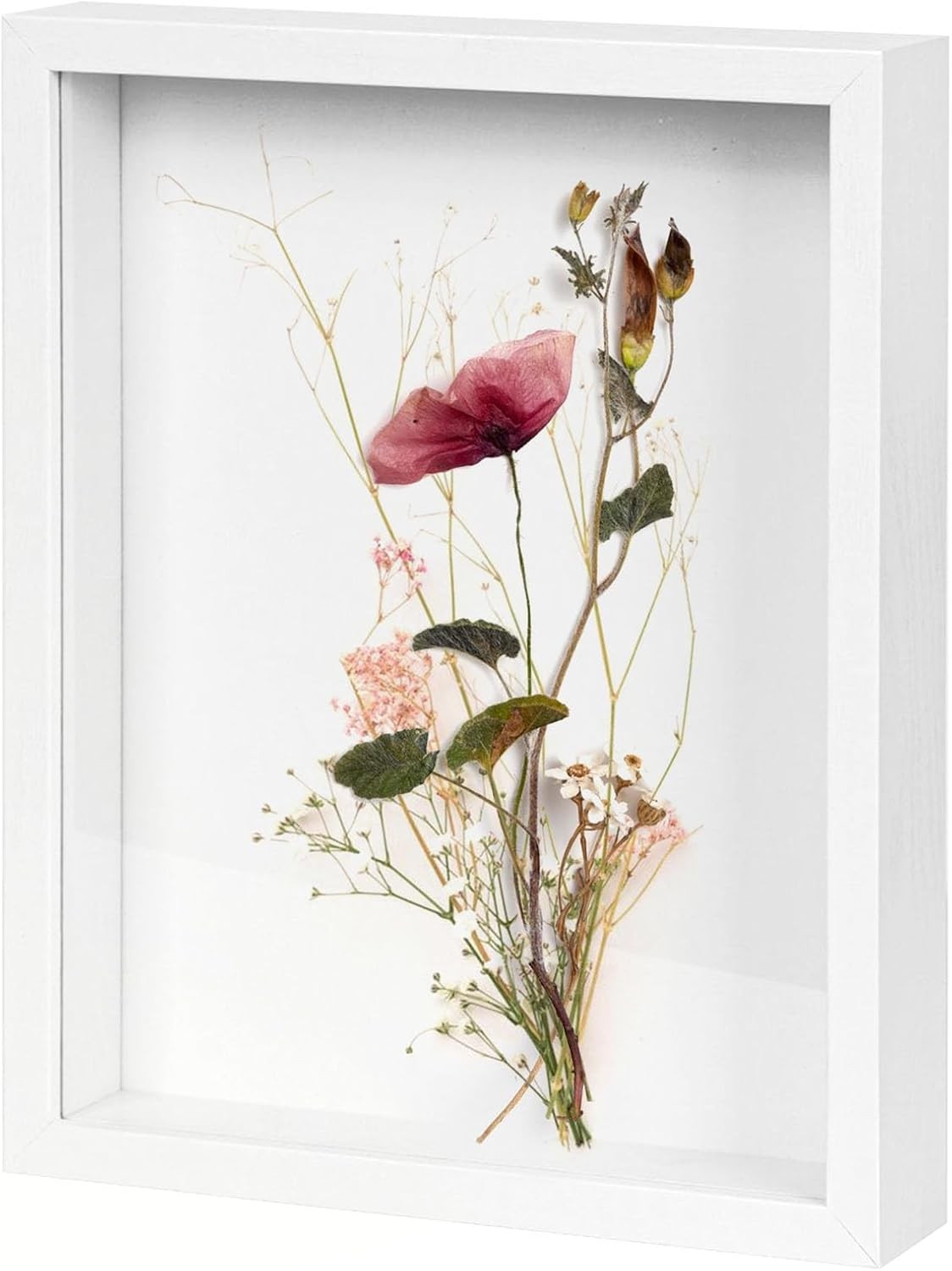 White Wooden 3D Picture Frame, 3D Shadow Box, Deep Box Photo Frame, Keep Memori