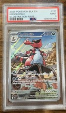 2025 Pokemon Blk En Krookodile Illustration Rare #137 PSA 9
