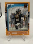 2024 Panini Clearly Donruss - Rated Rookie Caleb Williams #51 Orange /199 (RC)
