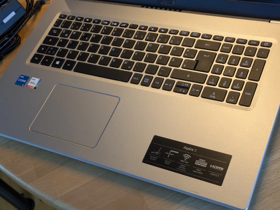 Acer A317-53 17,3" 8GB Intel i5 3,00GHz 512GB Alu-Deckel Windows 11 Office 2019 - Bild 4 von 4