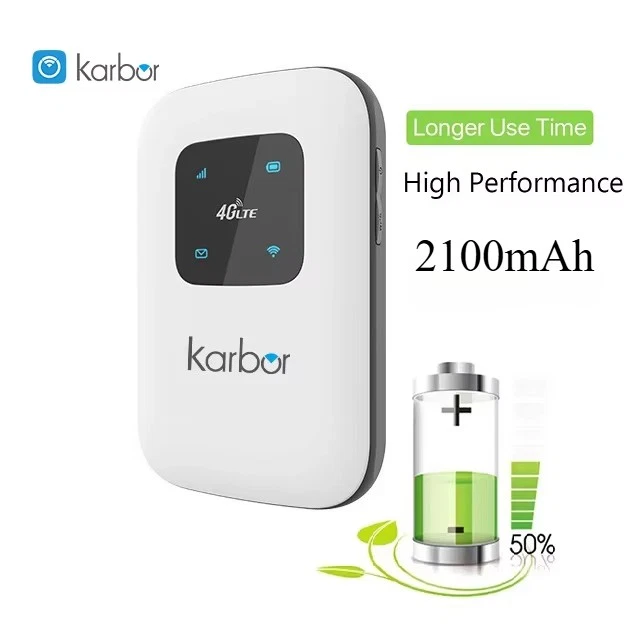 Karbor 4G LTE Mobile WiFi Hotspot, 4G Pocket  Wireless Router with Sim Card Slot - Image 2 of 4
