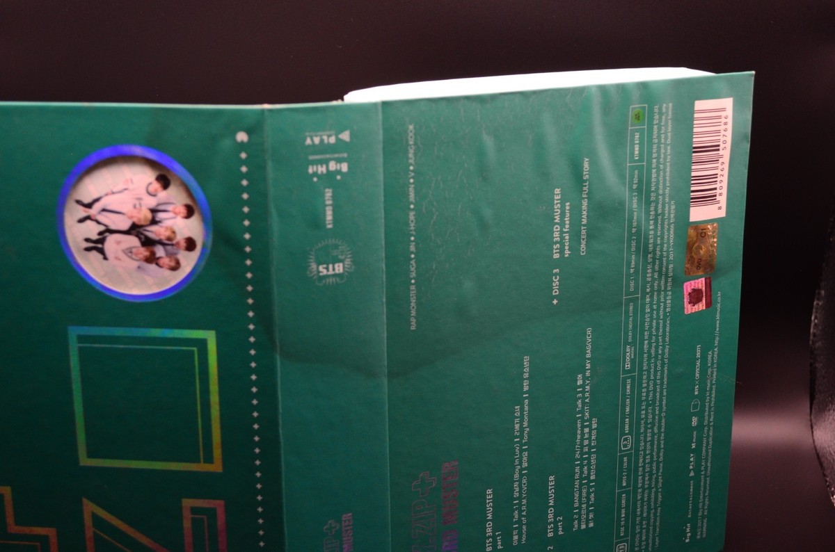 BTS 3rd MUSTER ARMY.ZIP+ Official DVD Set - NO PHOTOCARD - 3 Discs