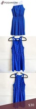 Gorgeous blue A-line neck summer dress
