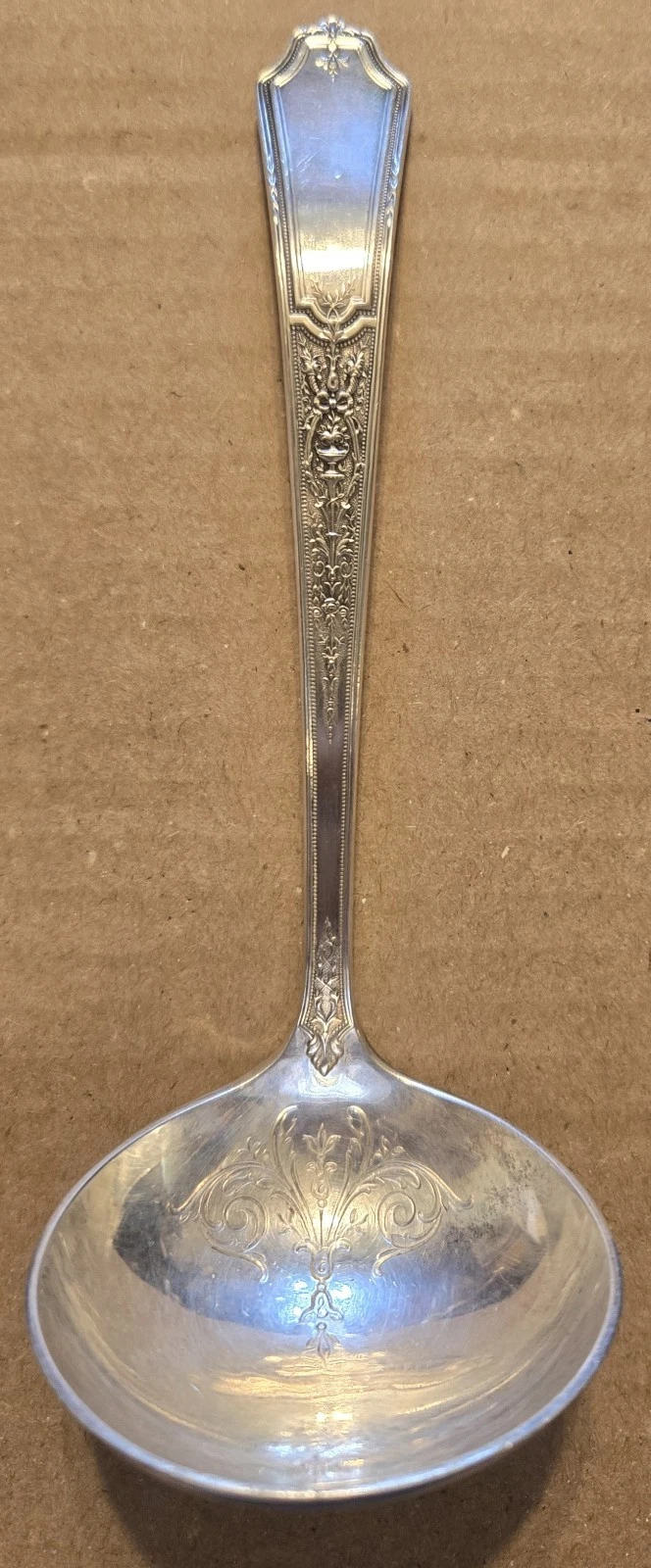 1847 Rogers Bros Ancestral Flatware Silverware Silver plated Ladle 6"