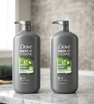 Dove Men+Care Daily 2-in-1 Shampoo and Conditioner Fresh & Clean Set of 2