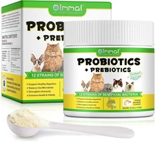 Probiotic Powder for Cats Pre & Probiotics with Enzymes for Digestive/Gut Health