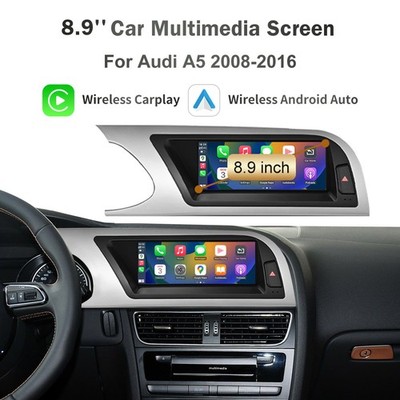 8.9' Linux Android Auto Radio Carplay Screen Stereo For Audi A5 B8 S5 MMI3G Navi