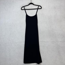 Everlane Dress Womens 6 Black Scoop Neck Strappy Slip Maxi Acetate Casual