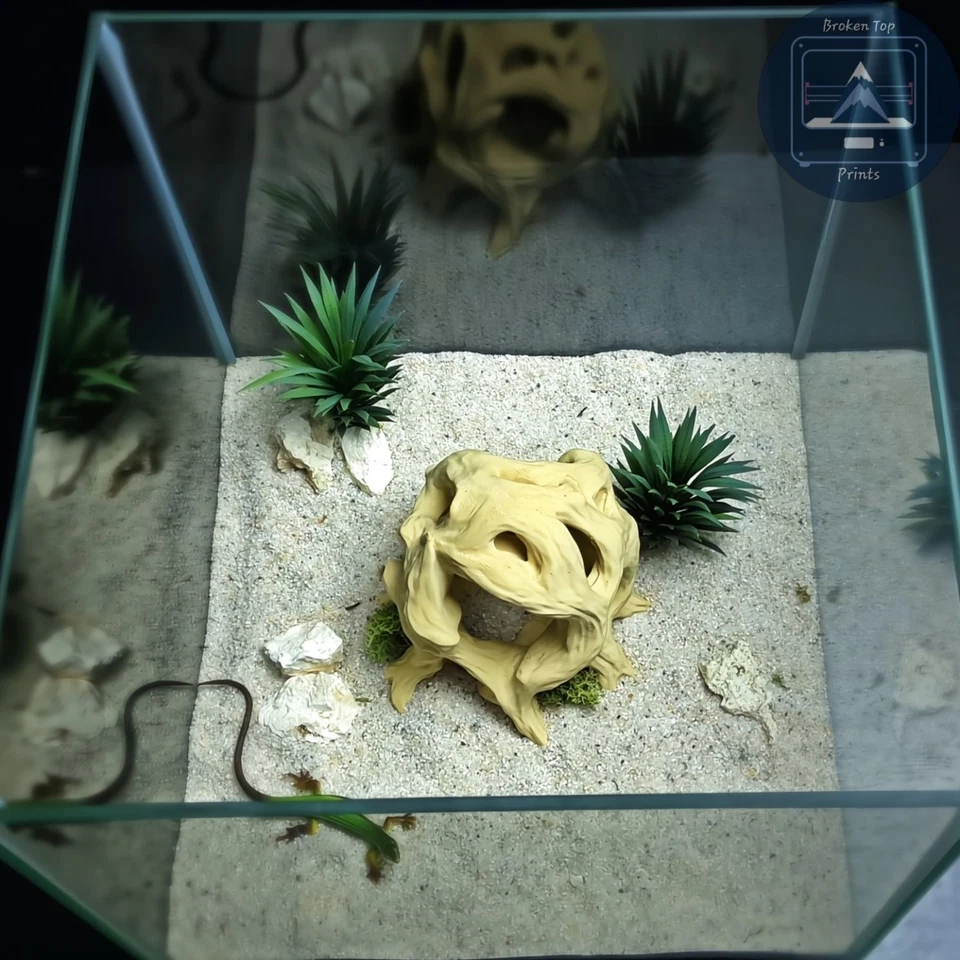 Terrario de acuario impreso en 3D ocultar raíz antigua decoración para peces camarones reptiles Foto 2 de 4