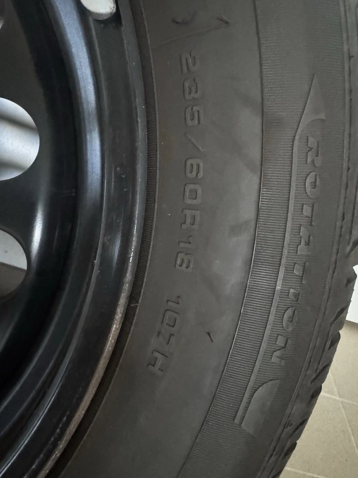 VW ID4 Winterreifen auf Stahlfelgen 235/60R18 107H Fulda 7 mm + 6 mm Profil - Bild 3 von 4