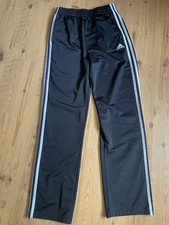 ADIDAS BOY'S YOUTH XL 18/ 20 GRAY 3 STRIPE ATHLETIC PANTS 100 POLYESTER