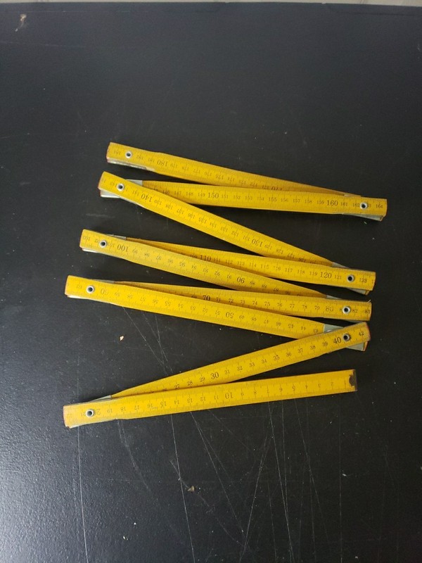 Wooden Folding Ruler Often Used for Carpentry and Precision